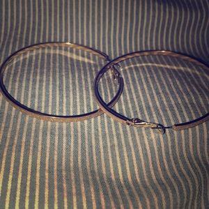 Gold Glitter Hoop Earrings